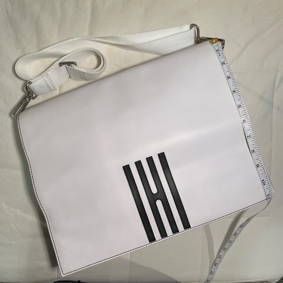 ECCO White Messenger Bag Shoulder Bag - Picture 13 of 16